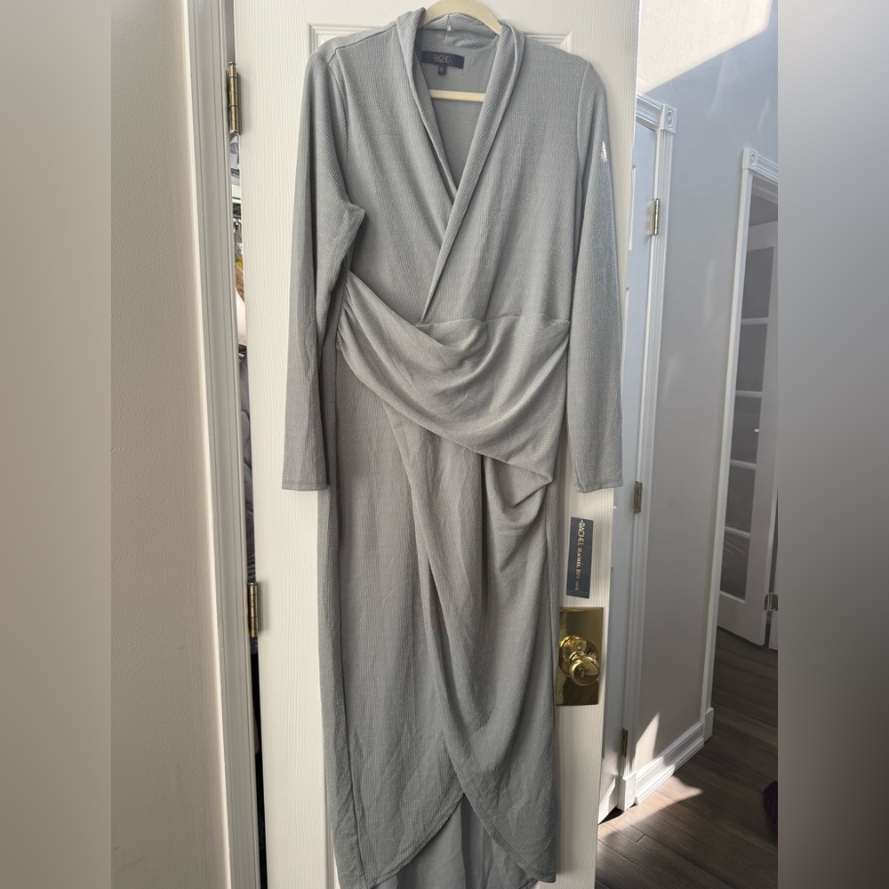 RACHEL Rachel Roy Long Sleeve Gray Dress